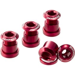 REVERSE Chainring Bolt Set 7mm Alloy Red