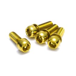 REVERSE Disc Brake bolt set, 4pc/set, gold,M6*18mm