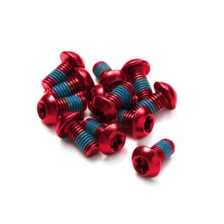 REVERSE Disc Rotor bolt set, 12pc/set, red